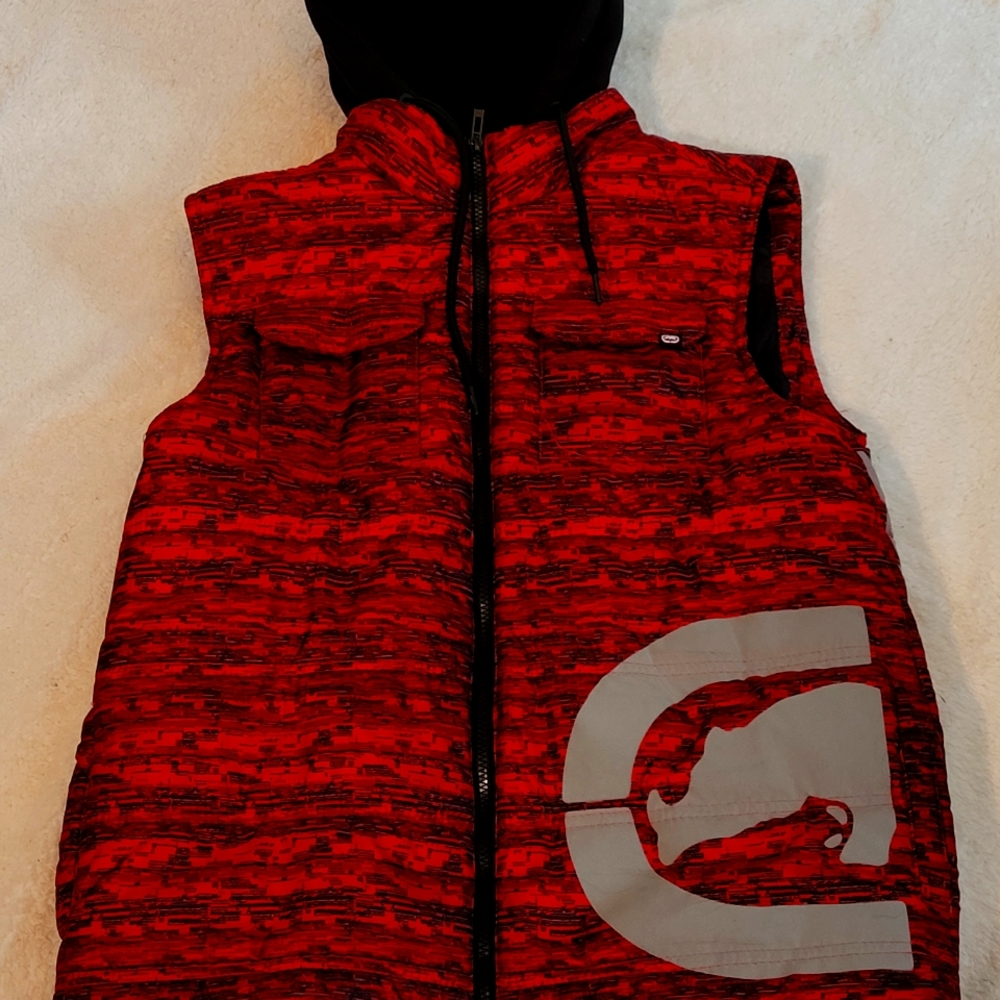 Ecko red and black puffer vest. Men medium